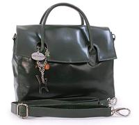 Catwalk Collection Handbags - Borsa a Tracolla da Lavoro - Valigetta 24 Ore Donna - Borsa a Mano Ufficio - Cartella Formato A5 - Ella - Verde