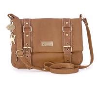 Catwalk Collection Handbags - Borsa a Tracolla in Vera Pelle - Borsa Messenger Donna - Borsa Cartella Media - Abbey Road - Marrone Chiaro