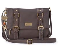 Catwalk Collection Handbags - Borsa a Tracolla in Vera Pelle - Borsa Messenger Donna - Borsetta Cartella Media - Abbey Road - Marrone