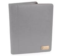 Catwalk Collection Handbags - Cartella Portadocumenti Pelle da Viaggio - Cartellina Porta Tablet e Documenti - Carpetta A5 - Angela - Grigio