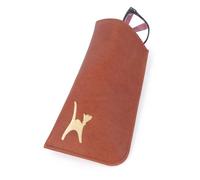Catwalk Collection Handbags - Custodia/Astuccio per Occhiali in Vera Pelle - Porta Occhiali da Sole - con Scatola Regalo - Iris