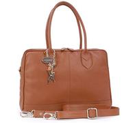 Catwalk Collection Handbags - Grande Borsa Tote Pelle - Borsa a Spalla da Lavoro - Cartella Donna - Tracolla Removibile - Grosvenor - Marrone Chiaro