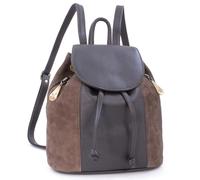 Catwalk Collection Handbags - Zaino Piccolo Donna in Pelle e Camoscio - Borsa a Zainetto - Cinghie Regolabili - Pixie - Marrone