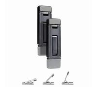 CatXQ 2 Mini Supporto tastiera in lega di zinco, pieghevole e regolabile con 3 angoli Base auto-adesiva antiscivolo Piedini invisibili per laptop Design compatto per spazio sulla scrivania - Nero