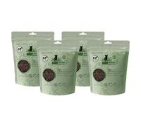 catz finefood Meatz - Gatti a forma di cavallo n. 15, strisce croccanti in 100% carne di cavallo, snack per gatti per persone allergiche senza zucchero, senza cereali (4 x 45 g)