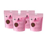 catz finefood Meatz Gatti Tacchino n. 19 - Strisce croccanti in 100% carne di tacchino, snack per gatti per persone allergiche senza zucchero, senza cereali (4 x 45 g)