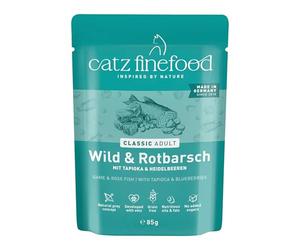 catz finefood N° 21 Wild & Scorfano Cibo per gatti bagnato, raffinato con patate e mirtillo, 16 x 85 g bustine