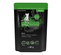 catz finefood Purrrrr Cavallo Monoprotein cibo umido per gatti N° 123, per gatti sensibili alla nutrizione, 70% carne, 16 x 85 g sacchetti
