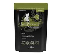 catz finefood Purrrrr Salmone Monoprotein Cibo per gatti bagnato N° 105 per gatti sensibili alla nutrizione, 16 x 80 g