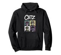 Catz, grunge, stile, gatti, carattere, pop, griglia, illustrazione Felpa con Cappuccio