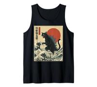 Catzilla Cat Japanese Art Funny Cat Gifts for Men Women Kid Canotta