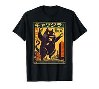 Catzilla - Fat Cat Kawaii Neko Catzilla Nekomata Amante dei gatti Maglietta