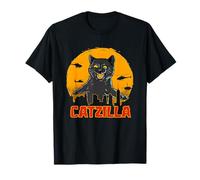Catzilla Funny Kawaii Cat Design per Uomini Donne Daily Chaos Maglietta
