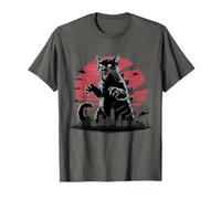 Catzilla Giant Monster Black Cat Retro Kaiju Cat Lover Maglietta