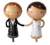 CATZUM Set di 2 pezzi palloncini decorativi per matrimonio, eleganti in foil per sposi appena sposati, adatti per anniversari, San Valentino, sposo della festa e per ufficio di registrazione