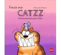 Catzz Postkartenkalender 2026: Humor-Kalender von Alexander Holzach. Kleiner Kalender mit witzigen Cartoon-Katzen. Kalender 2026 im Postkartenformat.