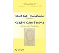 Cauchy's Cours d'analyse: An Annotated Translation