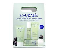 Caudalie Vinopure - Starter Kit Cofanetto Pelle Acneica Detergente 50ml + Tonico 50ml + Siero 10ml + Fluido Matt 15ml