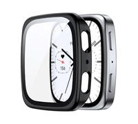 CAUHENYEE Cover per Amazfit Active 2 Square Custodia, Custodia Protettiva a Copertura Totale, Antiurto, Antigraffio - Nero