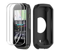 CAUHENYEE Cover per Garmin Edge 1050 con 2 pellicole protettive in TPU, GPS, computer da ciclismo, accessori proteggi schermo (Nero)