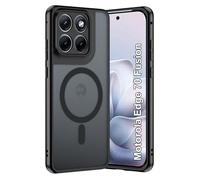 CAUHENYEE Cover per Motorola Edge 70 Fusion con Magnete Integrato, Antiscivolo, Resistente a Urti e Graffi - Custodia Magnetica per Motorola Edge 70 Fusion - Nero