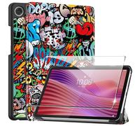 CAUHENYEE Custodia per Lenovo Tab One 8.7" Cover, Set Protettivo Tablet con 1 Proteggi Schermo, Funzione Supporto Verticale, Cover Protettiva per Lenovo Tab One 8.7" - Graffiti