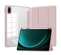 CAUHENYEE Custodia per Oneplus Pad 3 Cover, [Tripla Protezione] Antiurto, Chiusura Magnetica, Retro Trasparente - Custodia Protettiva Sottile con Funzione Sleep e Supporto Pieghevole - Rosa