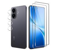CAUHENYEE Pellicola per Vivo V60 Lite 5G Vetro Temperato,2 pezzi Pellicola Vetro Temperato + 2 pezzi di Protezione per Fotocamera,HD Vetro Protettivo con Durezza 9H