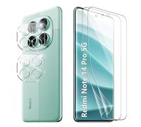 CAUHENYEE Pellicola Protettiva per Xiaomi Redmi Note 14 Pro 5G/POCO X7 5G, [2+2] 2 Pezzi Proteggi Schermo Morbido in TPU + 2 Pezzi Proteggi Fotocamera, AntiGraffio
