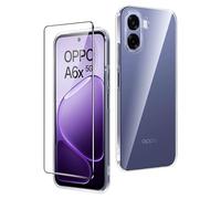 CAUHENYEE Trasparente Cover per OPPO A6x / A6k / A6t 5G/4G Custodia, con 1 Pezzi Schermo in Vetro Temperato, Cover Sottile e Morbida in TPU Trasparente