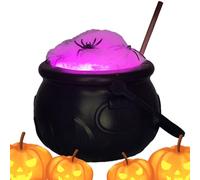 CAULDO CAULDRON STRIGLIO COLORE - Decorazione illuminata di Halloween | PROPT SPOOKY PART PROP | Cauldone luminoso per decorazioni per le streghe | Vasi di calderoni a batteria con effetto | Ha