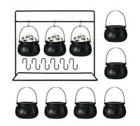 Cauldron Bowls for Party - Halloween Candy Cauldron | Decorazioni di Halloween Cauldron con gancio di metallo | Nuota titolare di caramelle, vaso di stregoni di Halloween, decorazione a favore della f