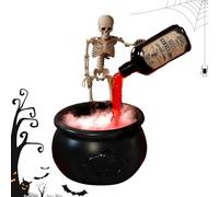Cauldron Decor | Festive Spooky Prop | spooky festive seasonal |Cauldron Decor with Floating Potion Bottles and Diffuser for Kitchen Yard Garden Mantel Indoor Room Table