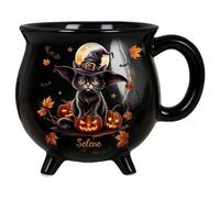 Cauldron Mug - Witch Cat Cups | 1x Potion Themed Water Cup | Decorative Novelty Cauldron Mug | Versatile Tea Coffee Dinnerware For Halloween Women Friends Sisters Kitchen Family Gathering Home
