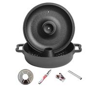 Cauldron Pot For Cooking, Cast Iron Camp Dutch Oven Pot With Lid, Non-Stick Cookware With Handle For Frying Roasting Stewing Grilling Baking