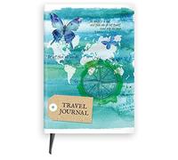 Cauliflower Journals Diario di viaggio: agenda e diario con copertina rigida A5 con pagine a tema, incluse liste di controllo, itinerari e pagine per pianificare e registrare avventure di viaggio.