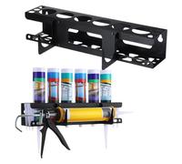Caulk Tube Holder Rack, Wall Mounted Storage Bracket, Heavy Duty Construction Design, Easy Access Hand Tool Organizer, Ideal for Renovators, Handymen, Manutenzione, Improvement