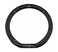 CAULO Coprivolante Auto Pelle per Alfa Romeo Mito Giulia GT Spider Giulietta, Copertura Volante Auto Antiscivolo Traspirante, Morbido e Confortevole,Black