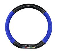 CAULO Coprivolante Auto Pelle per Alfa Romeo Mito Giulia GT Spider Giulietta, Copertura Volante Auto Antiscivolo Traspirante, Morbido e Confortevole,Blue