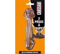 CAUSSADE Trappole per Talpe - Set di 2 trappole, 2 tendibili e Chiave per armamenti