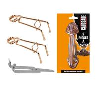 CAUSSADE Trappole per Talpe - Set di 2 trappole, 2 tendibili e Chiave per armamenti