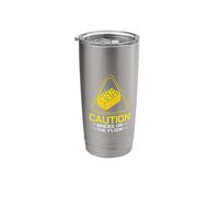 Caution Bricks On The Floor Funny Brick Builder Bicchiere termico in acciaio inox doppia parete