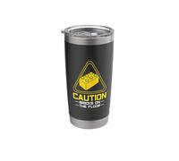 Caution Bricks On The Floor Funny Brick Builder Bicchiere termico in acciaio inox doppia parete