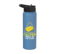 Caution Bricks On The Floor Funny Brick Builder Stainless Steel Insulated Water Bottle