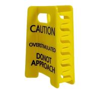 Caution - Fermaglio per capelli sovrastimolato, antiscivolo, 9,94 cm, per shopping, incontri sociali, feste, viaggi, scuola, danza, ragazze, studenti, concerti