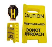 Caution - Fermaglio per capelli sovrastimolato, con scritta "Slow and Steady Mate I'm Over Stimulated", divertenti fermagli per capelli con belle espressioni