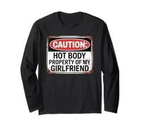 Caution Hot Body Property of My Girlfriend Maglia a Manica