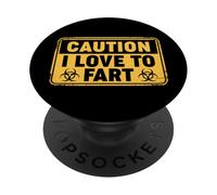 Caution I Love To Fart PopSockets PopGrip Adesivo