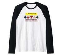 Caution I 've Been Known To Throw Things Funny Ceramic Arts Maglia con Maniche Raglan