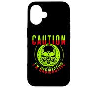 Caution I'm Radioactive Funny Cancer Warrior Chemo Radiation Custodia per iPhone 16